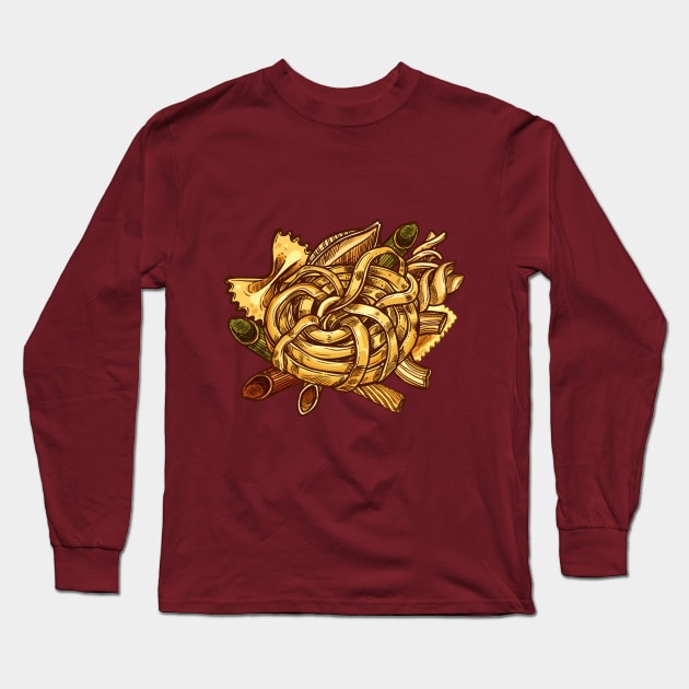 Italian Pasta Long Sleeve T-Shirt by NewWorldIsHere